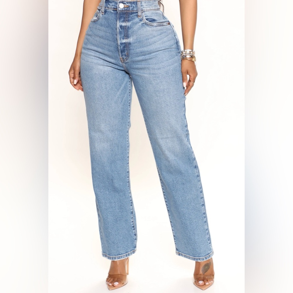Fashion Nova NBW 90’s High Rise Straight Leg Jeans